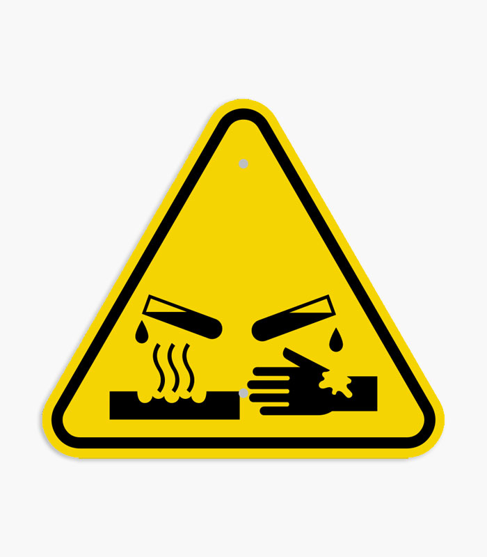 Corrosive Warning Signs