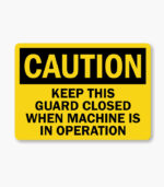 Machinery Operation Signs