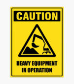 Equipment Operation Signs