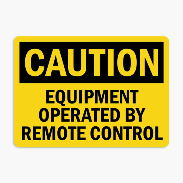 Equipment Operation Signs