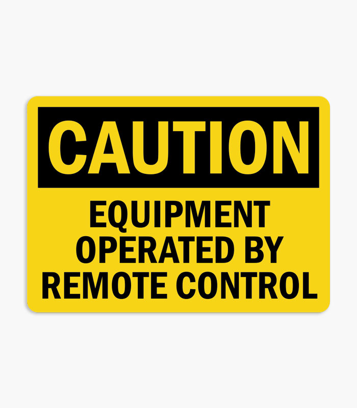 Equipment Operation Signs